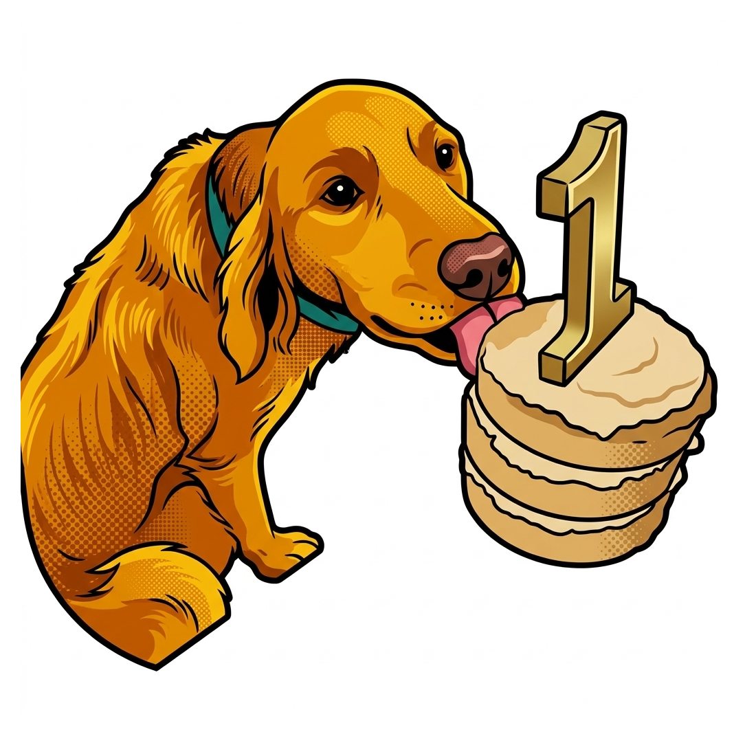 Sticker version - Birthday Cake Golden — Pop Art