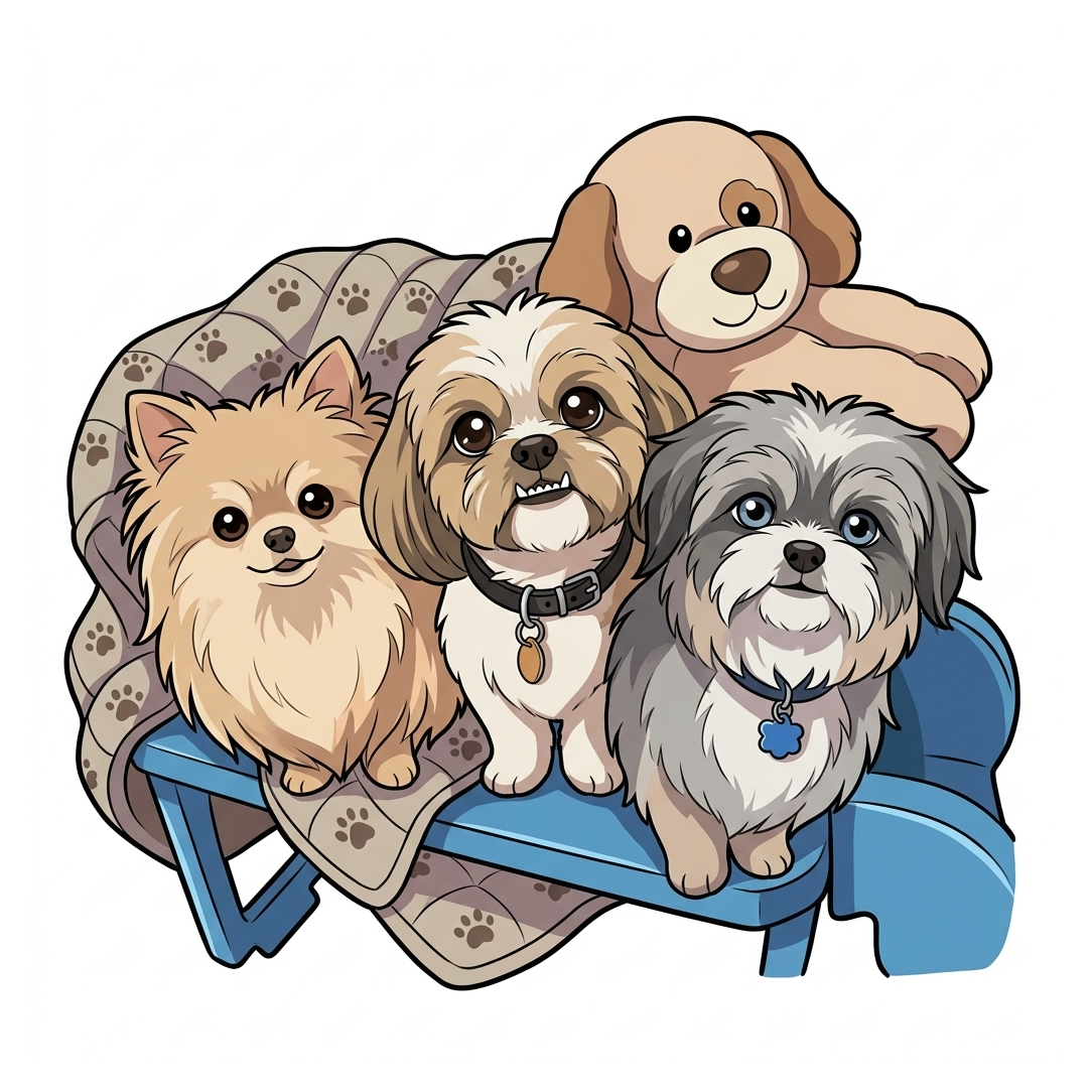 Three Dogs sticker — Anime